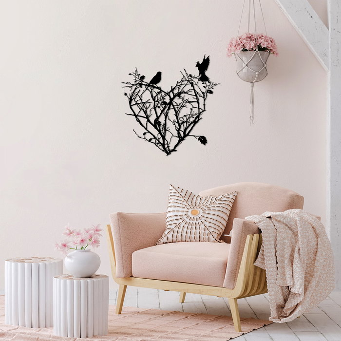 Wallity Bush Hearth - 468 Escultura de Pared de Metal Negra
